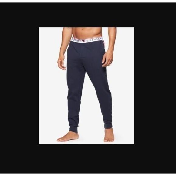 Tommy Hilfiger DR09150348 Men's Sz M Dark Navy Blue Solid Lounge Pants $60 - Picture 10 of 10